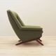 Fauteuil vert, design danois, années 1970, fabrication : Horsens Møbelfabrik