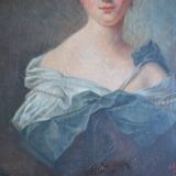 Portrait of Madame de Pompadour as Diana after Nattier painting HST