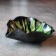 Vintage green ceramic bowl signed PL IV