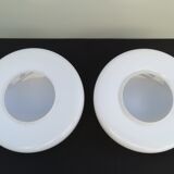 TWO PLAFONNIERS IN OPALINE OF ANNEES 60/70