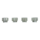 Vistosi manner, set of four clear murano glass elements sconces. Italy 1970s