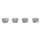 Vistosi manner, set of four clear murano glass elements sconces. Italy 1970s