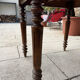 Farm table, two drop-leaves, 19th century, solid walnut.