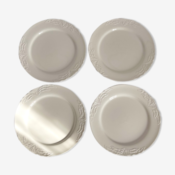 Set of 4 flat plates Villeroy & Boch Foglia Vitro porcelain