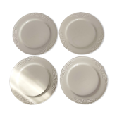 Lot de 4 assiettes plates Villeroy & Boch Foglia Vitro porcelaine