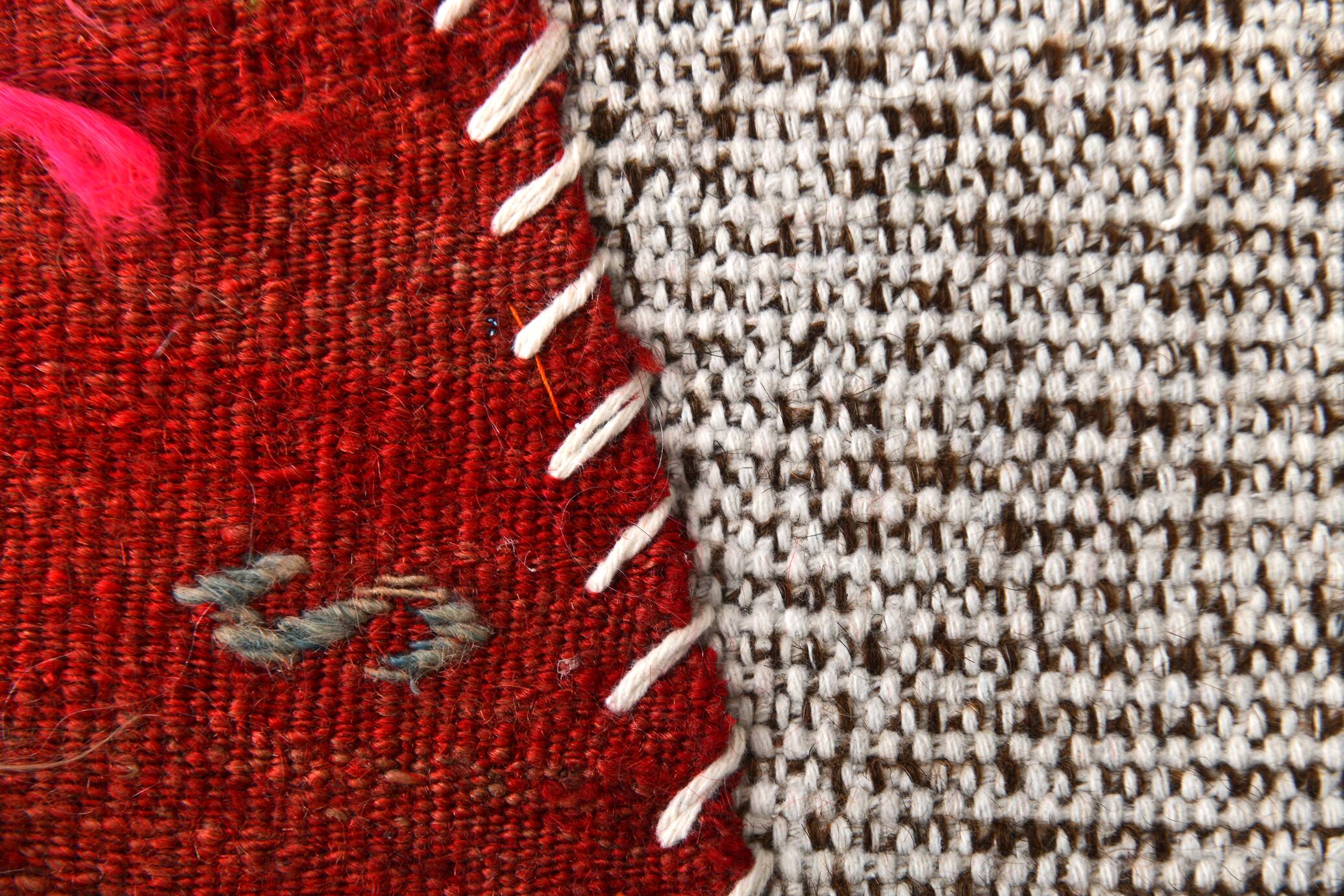 3x5 Red Contemporary Vintage Kilim Rug, 105x149Cm