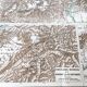 Vintage map of Switzerland 43x43cm from 1950