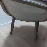 Fauteuil bergère mauve