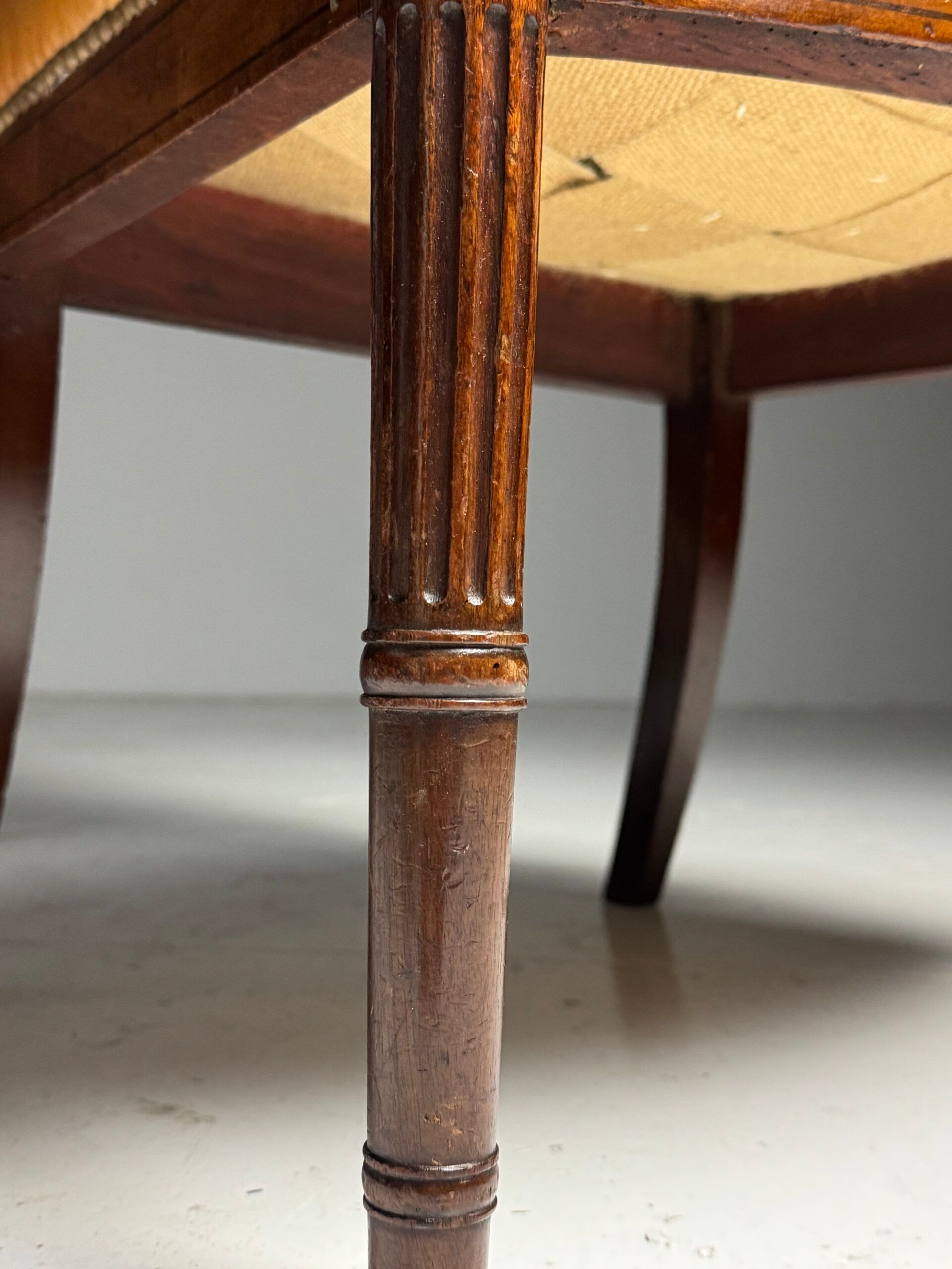 French armchair 19th century leather
