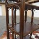 Pair of side tables bedside rattan and vintage bamboo