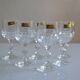 6 port glasses in Bohemian crystal Czechoslovakia