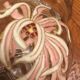Art Nouveau Legras vase enamelled chrysanthemums