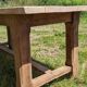Old table in solid chene