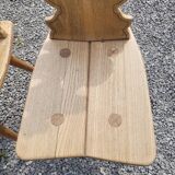 4 old Alsatian oak chairs