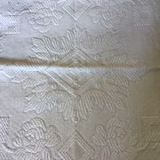 19th bed top in cotton piqué marked MC