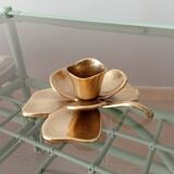 Vintage hand-to-hand flower candle holder 70s