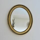 Louis Philippe oval gold wall mirror, 1950s