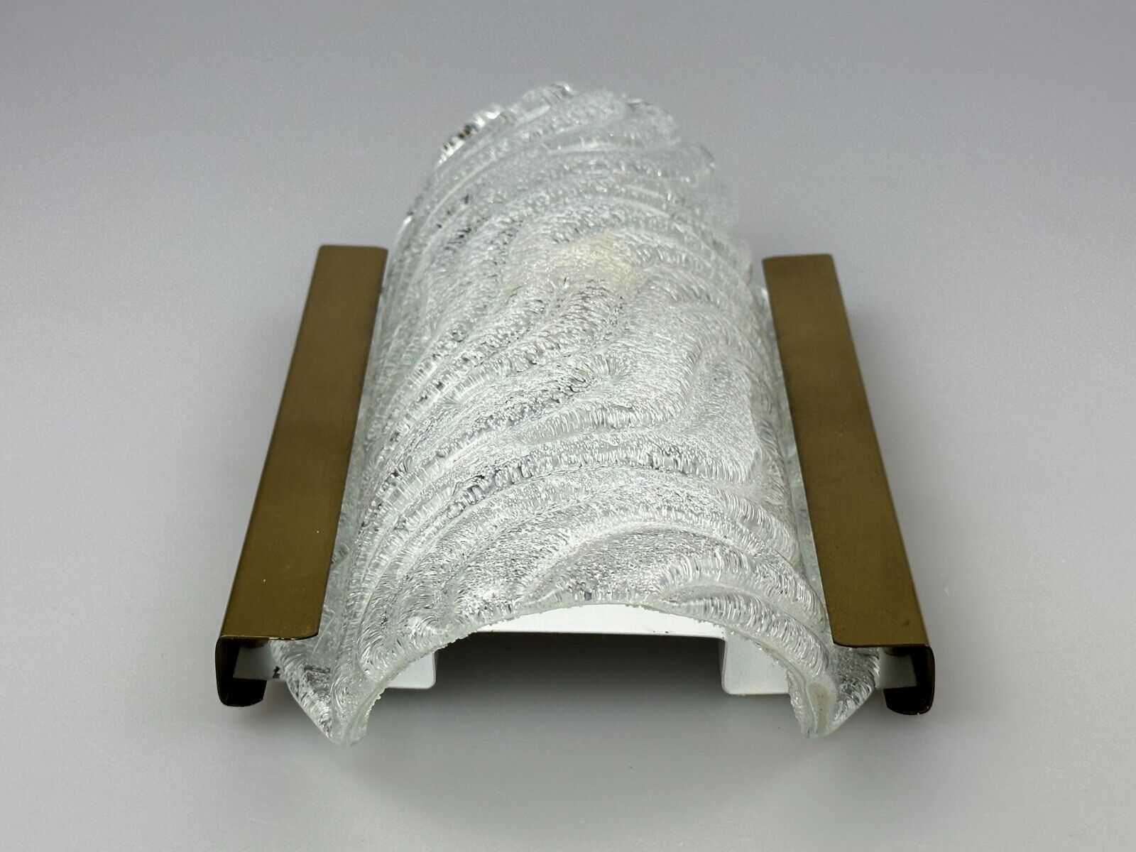 60s 70s wall lamp Fischer Leuchten Germany Wall Sconce Ice Glass Design