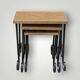 Antique wooden and wrought iron nesting tables – circa 1950
