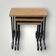 Antique wooden and wrought iron nesting tables – circa 1950