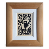 Jean-henri brossat (1946).les 3 visages.linogravure.