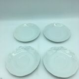 4 broth bowls in taraud limoges porcelain.