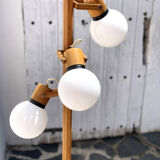 Lampadaire en bois des années 70