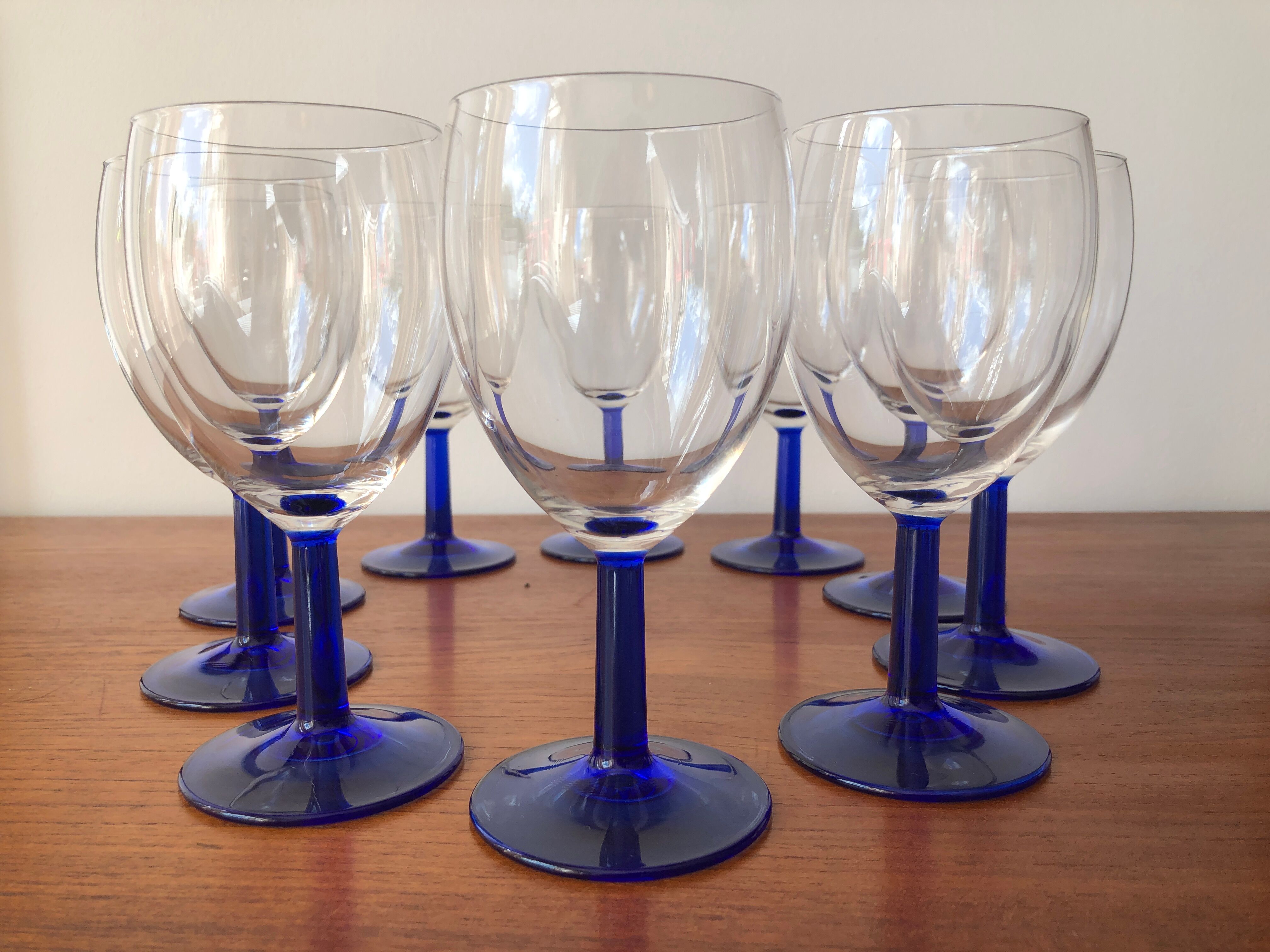 Vintage cobalt blue stemmed lenses