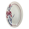 Plat ovale ancien modèle iris fleurs signé sarreguemines année 40/50 vaisselle vintage diner
