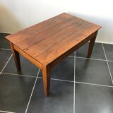Rustic farm coffee table with 1 1950 cherry drawer