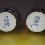 Pair of Gien vases model Peonies in perfect condition