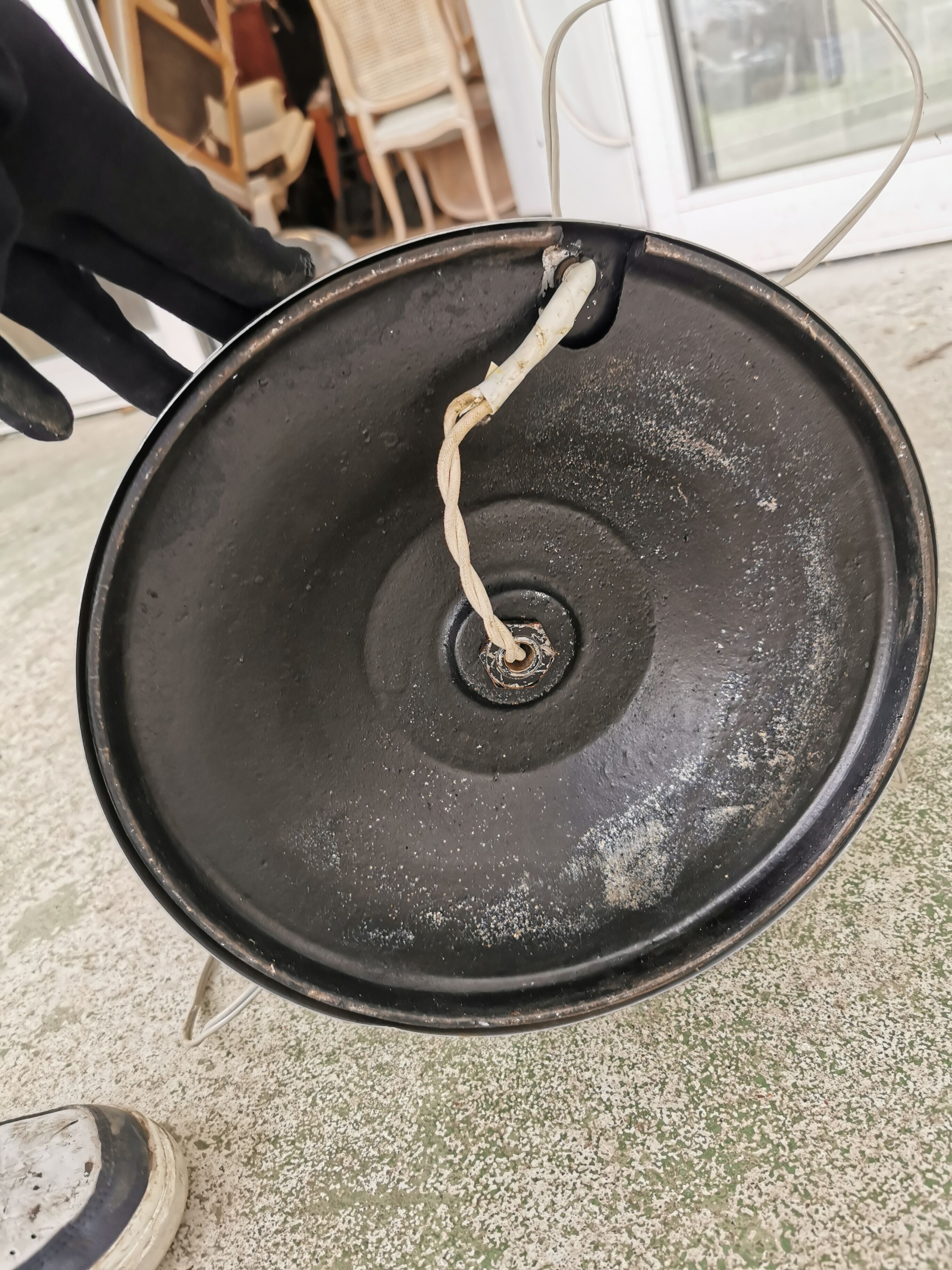 Floor lamp 1930's metal chrome