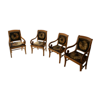 4 Fauteuils d'époque Louis Philippe