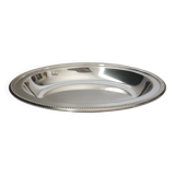 silver-plated metal salad bowl