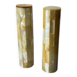 Mother-of-pearl salt & pepper shakers, Italy, 1970s