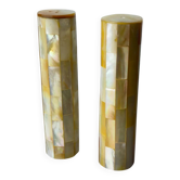 Mother-of-pearl salt & pepper shakers, Italy, 1970s