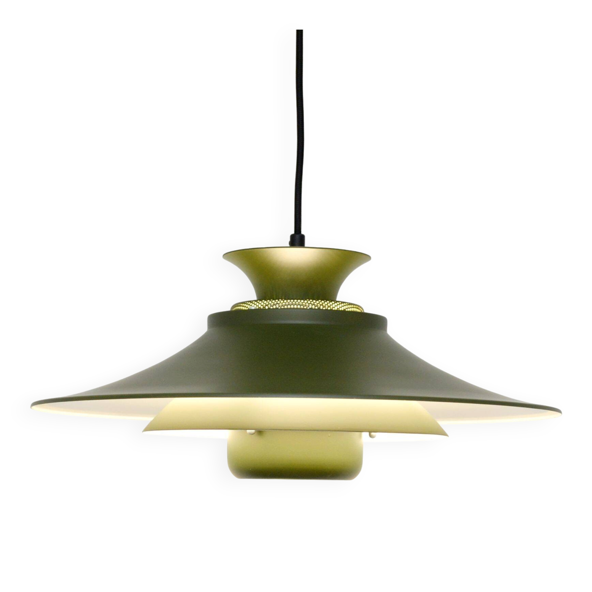 Bottle green Vitrika lamp, Denmark 1970s