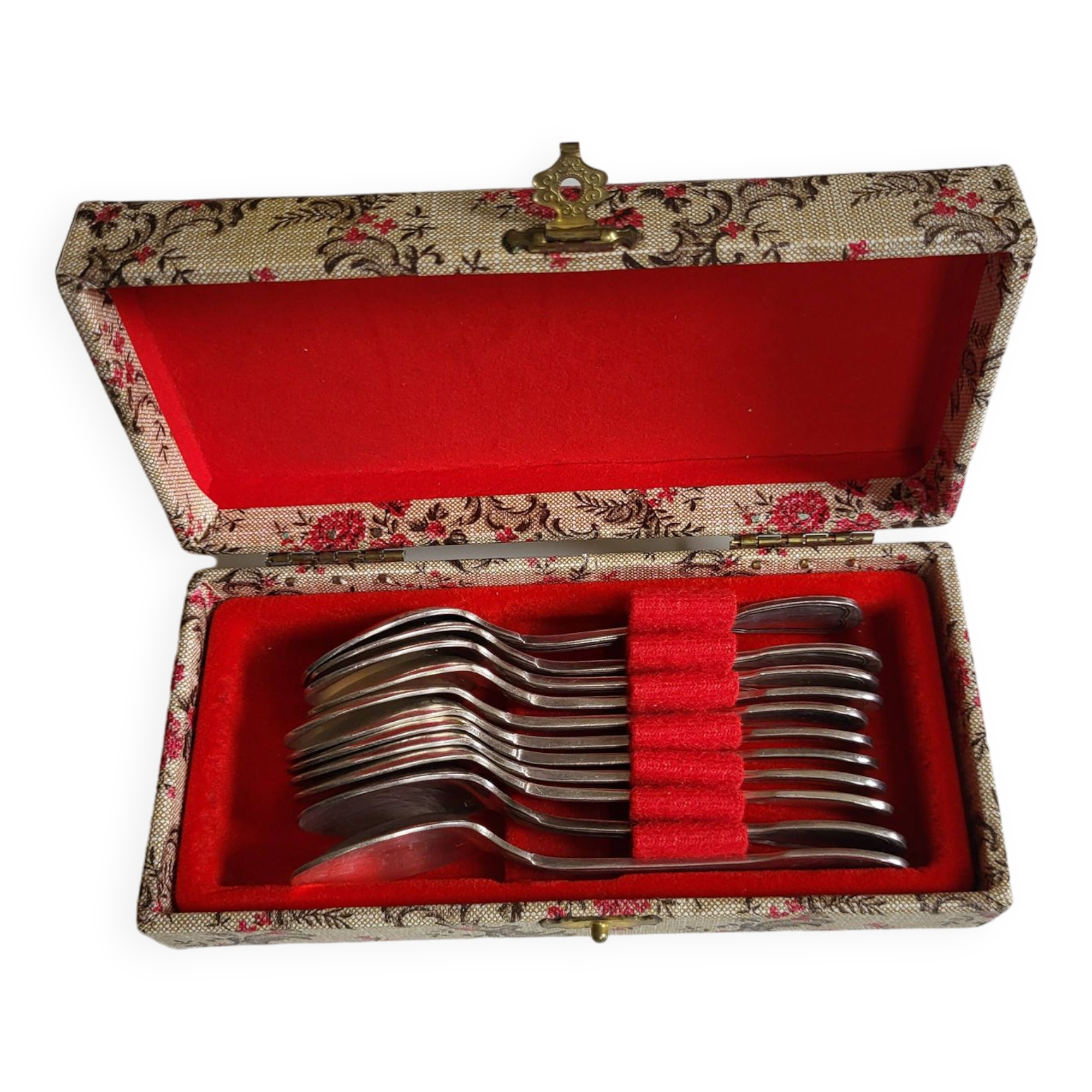 Series of 11 small silver-plated spoons