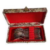 Series of 11 small silver-plated spoons