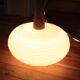 Suspension opaline et teck par Louis Kalff pour Philips