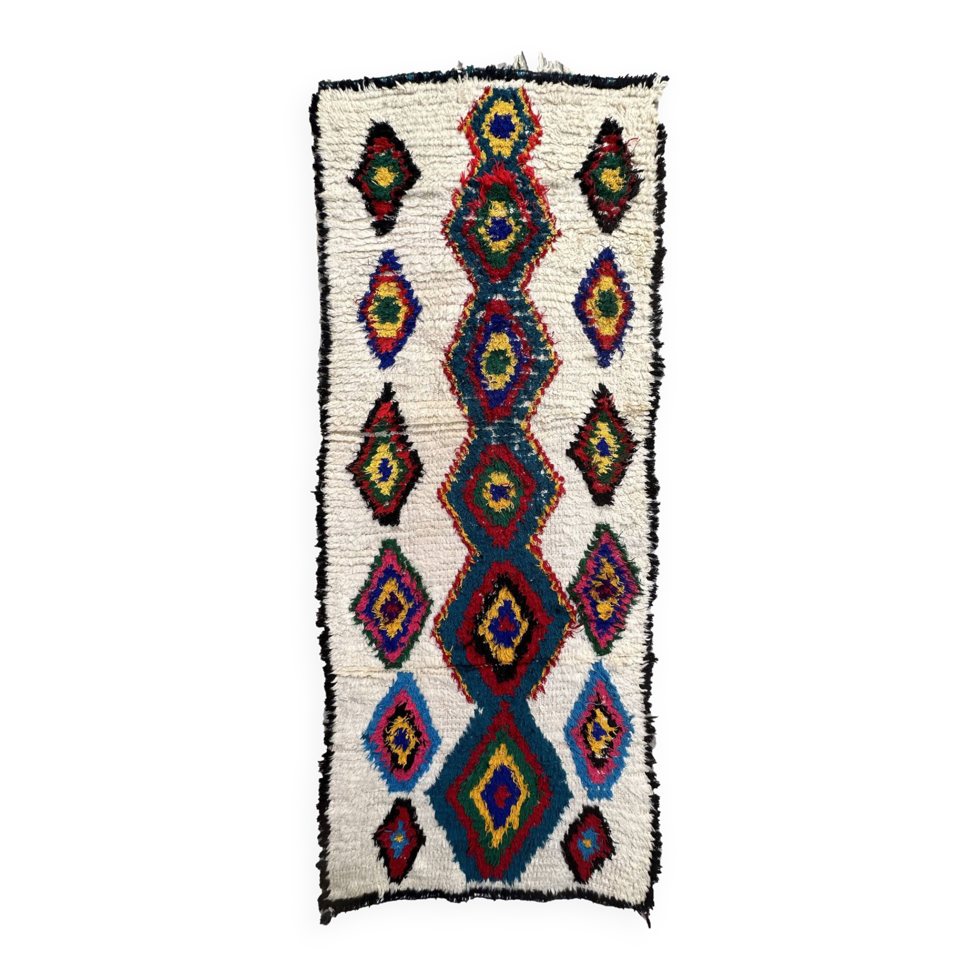 Colorful Moroccan rug Azilal - 190 x 75 cm