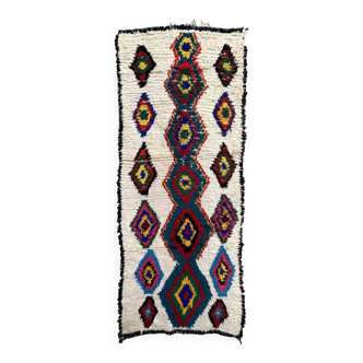Colorful Moroccan rug Azilal - 190 x 75 cm