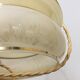 Suspension art déco jaune-beige et liseré doré