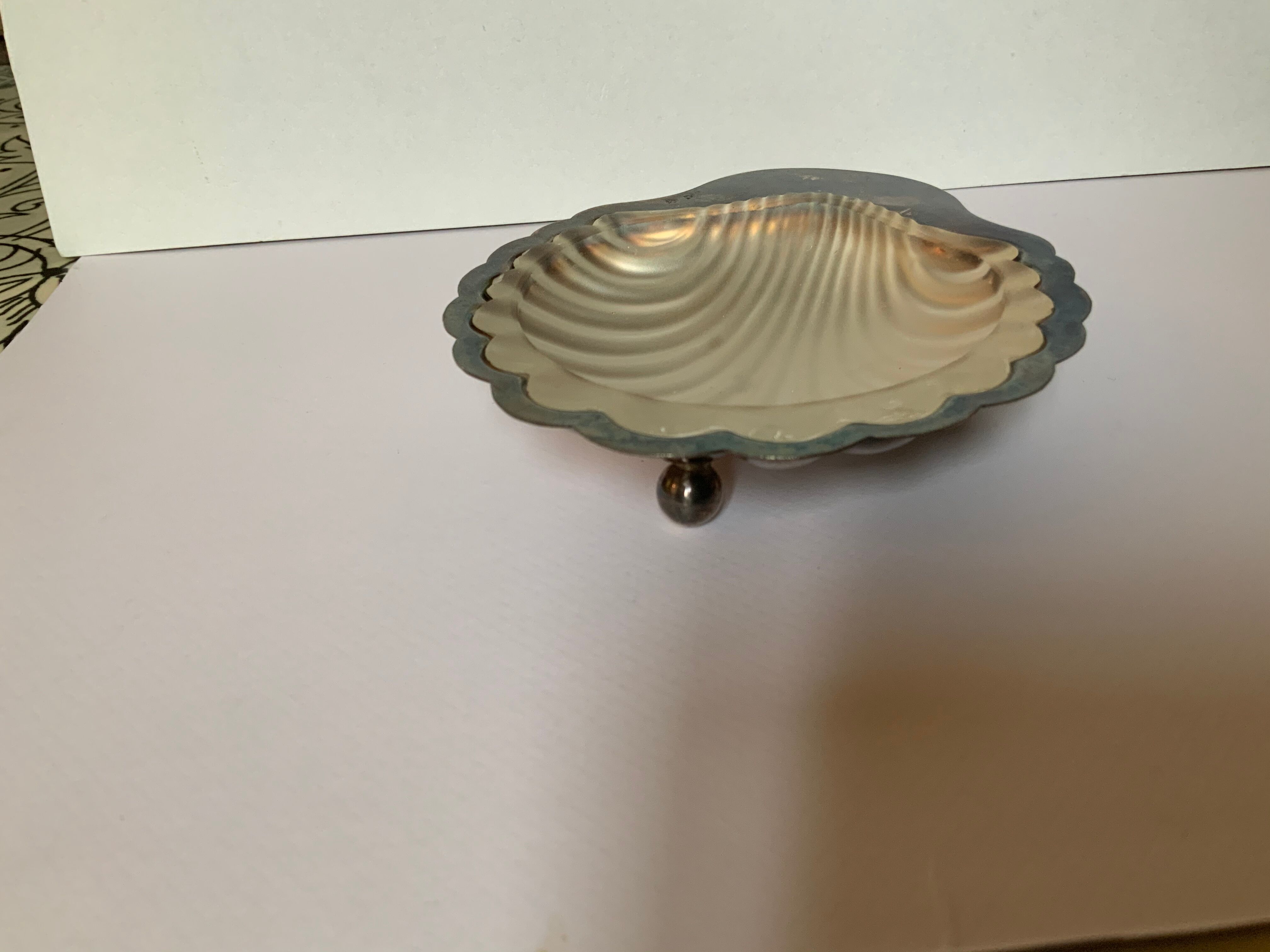 Silver metal and glass butter