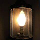 Lantern brass wall lamp