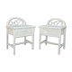 Pair rattan chevets circa 1970