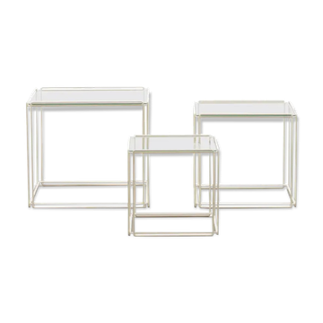 Tables gigognes design Max Sauze éditées par Iscocèle