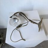 Art nouveau brass swan neck lamp