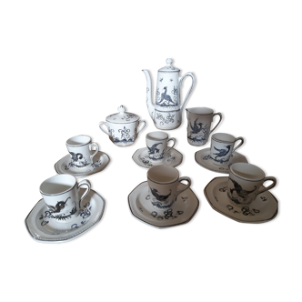 Tea set 6 cups Moustiers Mufraggi