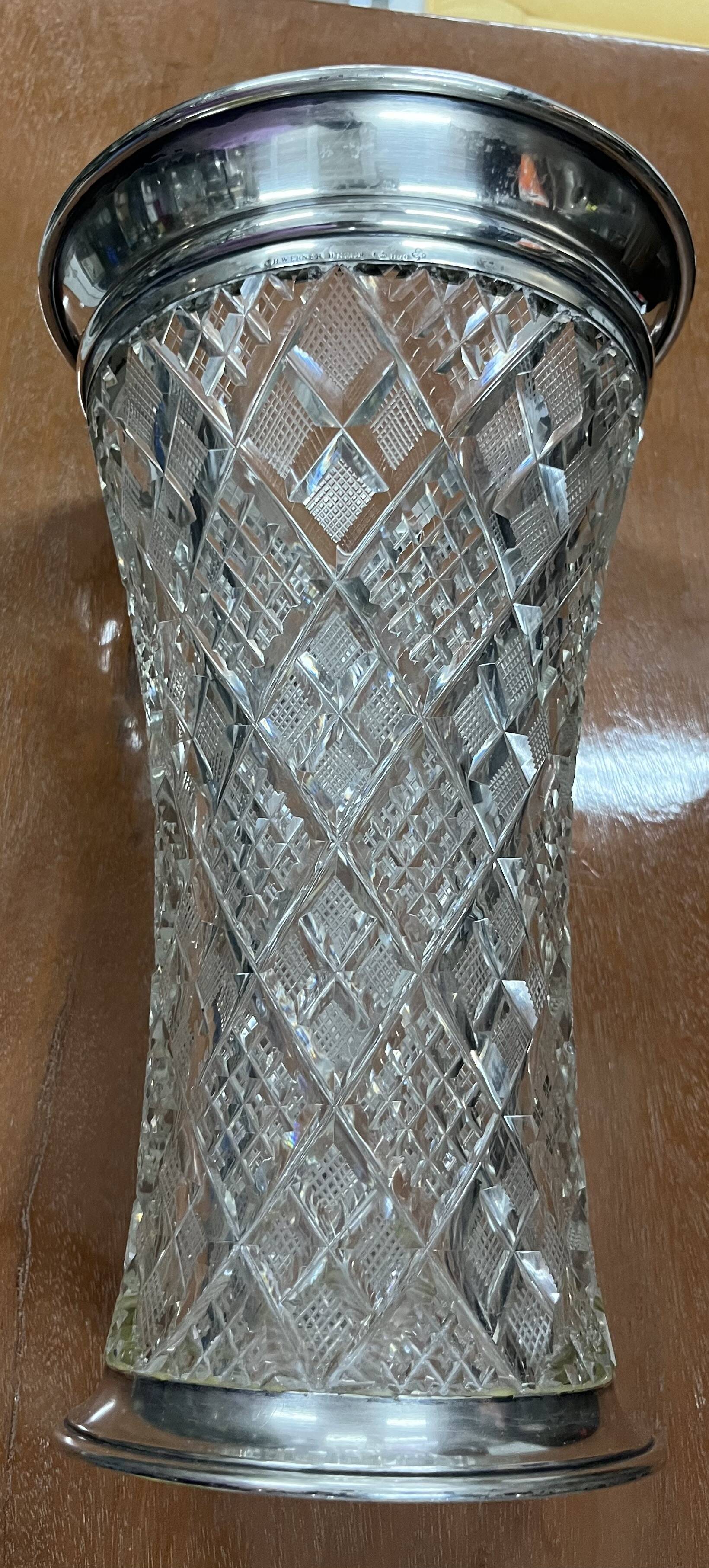 antique crystal vase